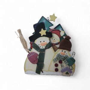 Christmas Snowman Vintage Wooden Cooster Set Of 6